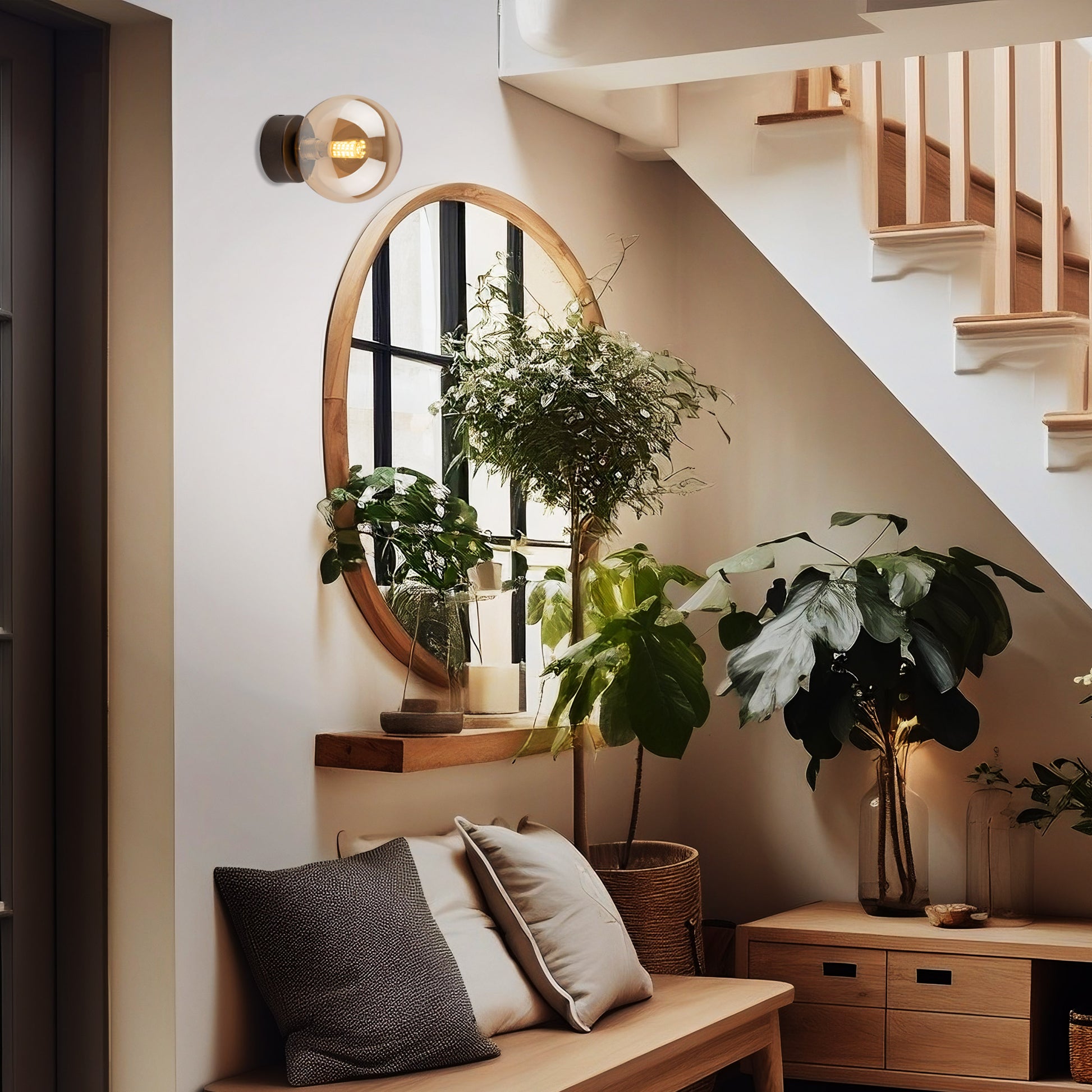 Sienas lampa Esti  150 × 120 × 120 mm brūns - N1 Home