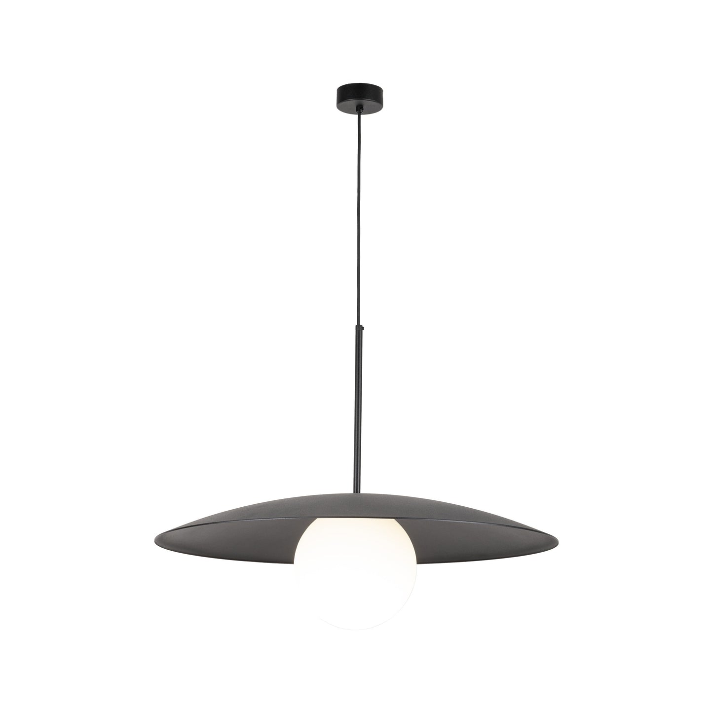 Piekaramā lampa Slate 650 × 650 × 1600 mm melns/balts - N1 Home