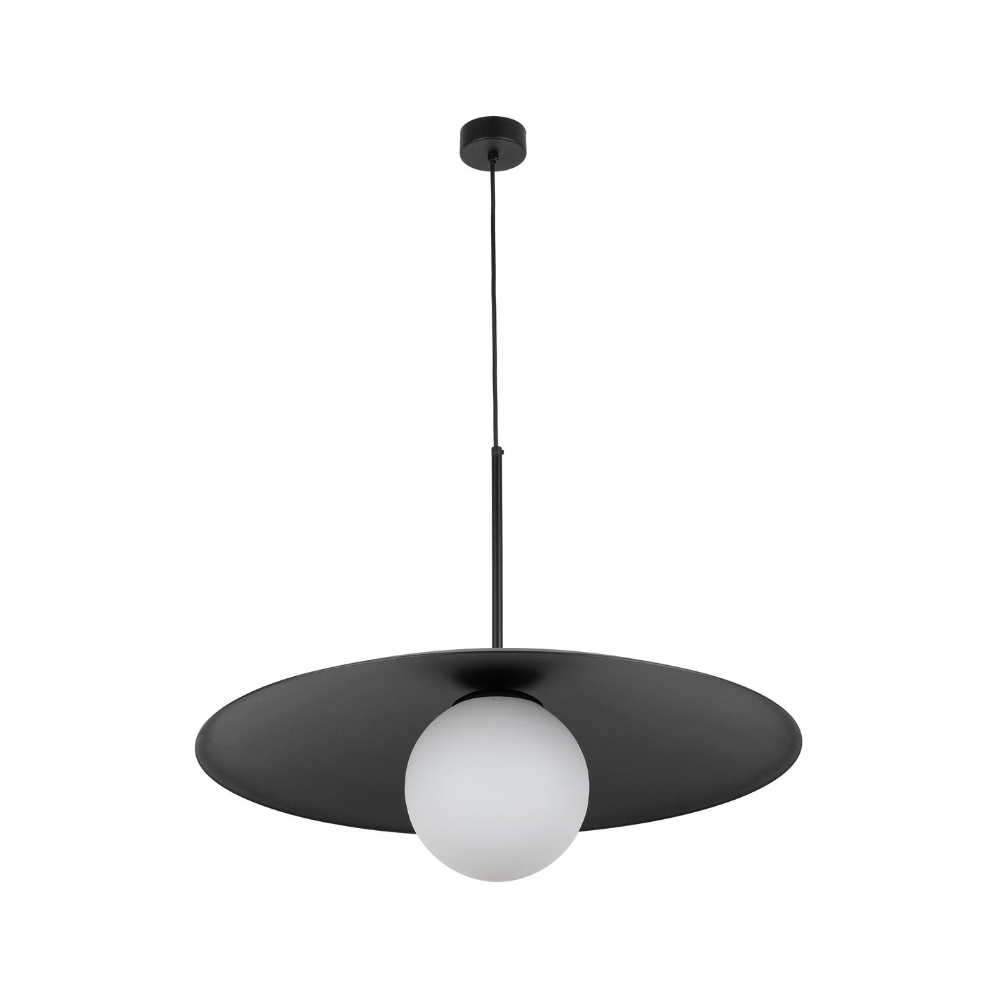 Piekaramā lampa Slate 650 × 650 × 1600 mm melns/balts - N1 Home