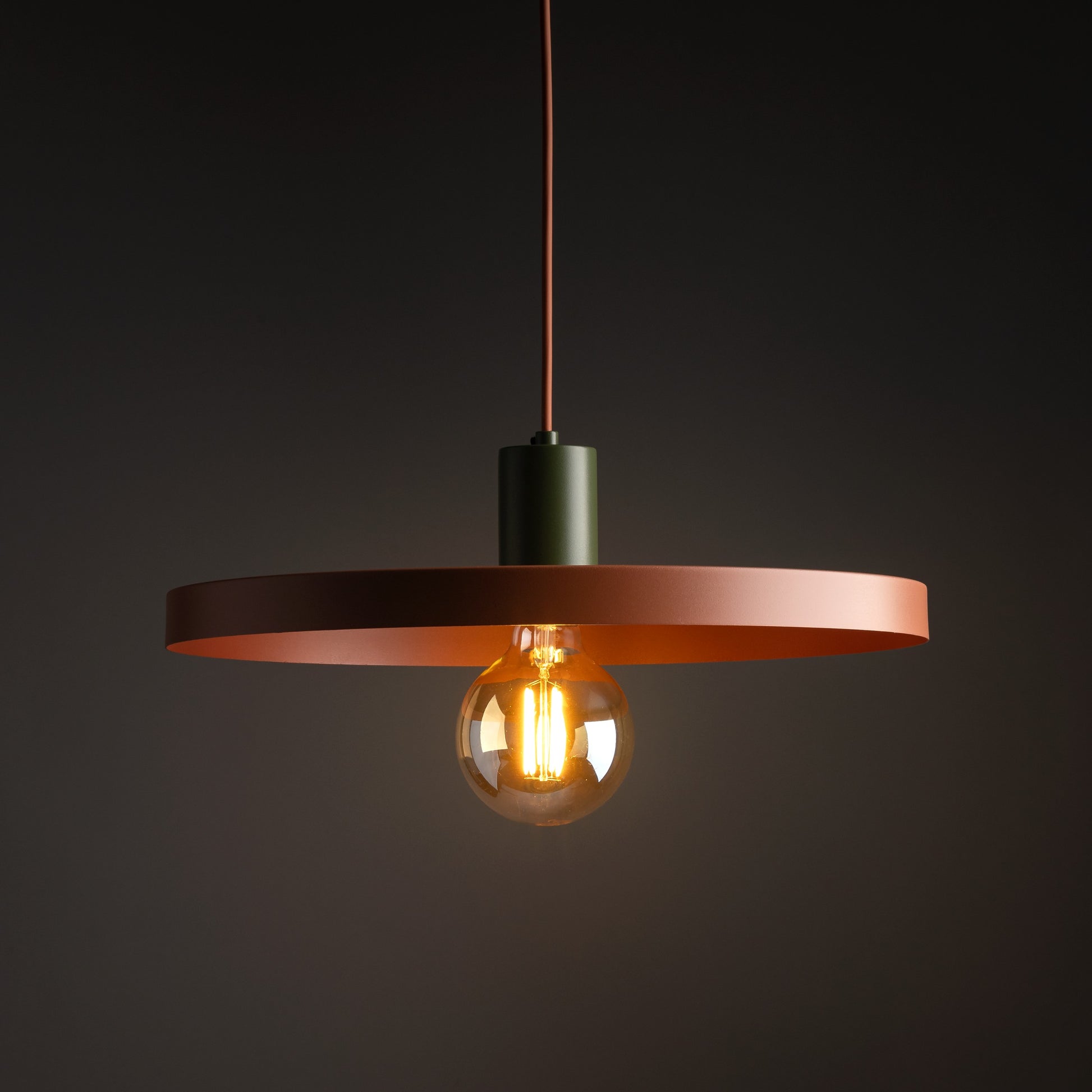 Piekaramā lampa Sila 400 × 400 × 1450 mm ķieģeļsarkans - N1 Home