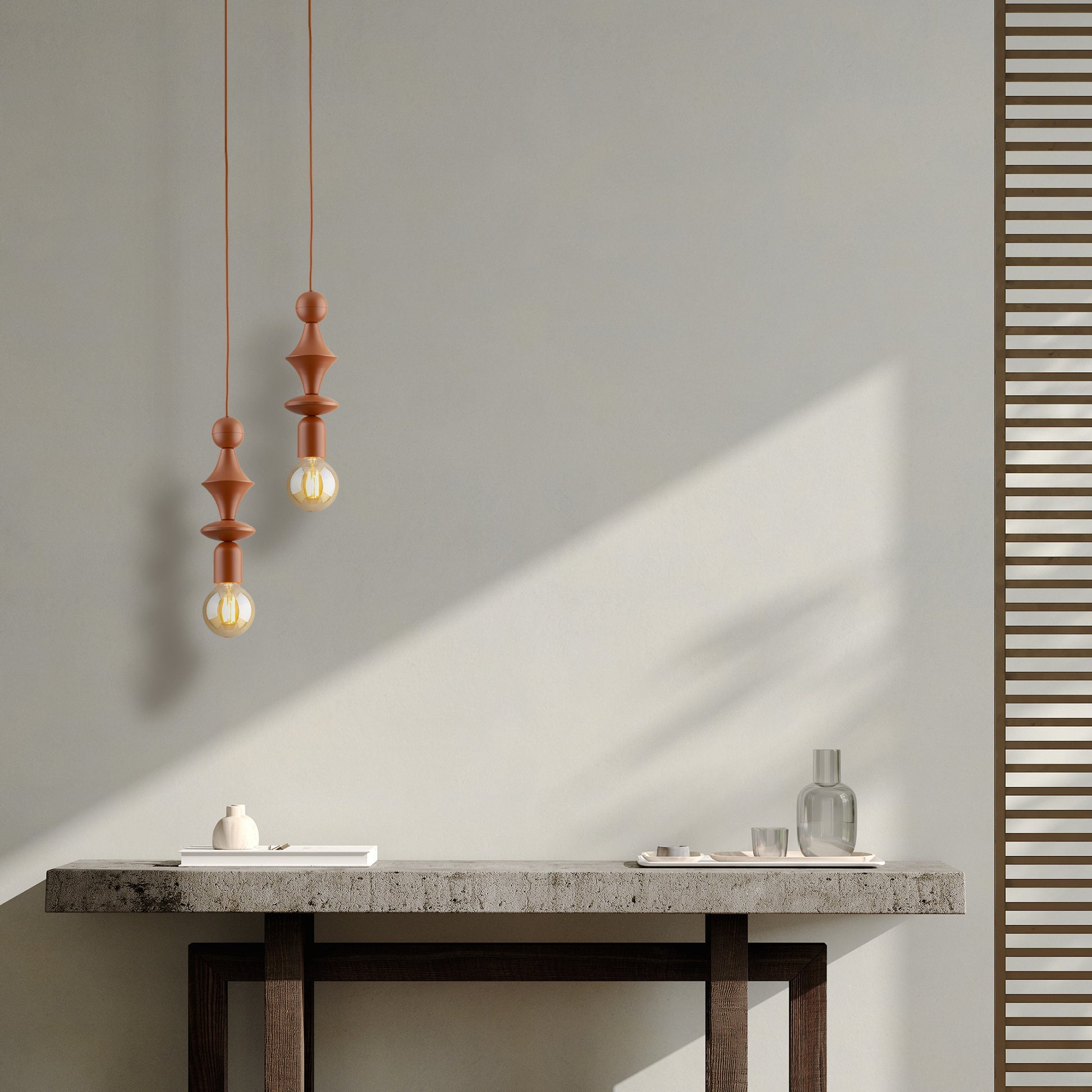 Piekaramā lampa Tower 100 × 100 × 1500 mm ķieģeļu sarkans - N1 Home