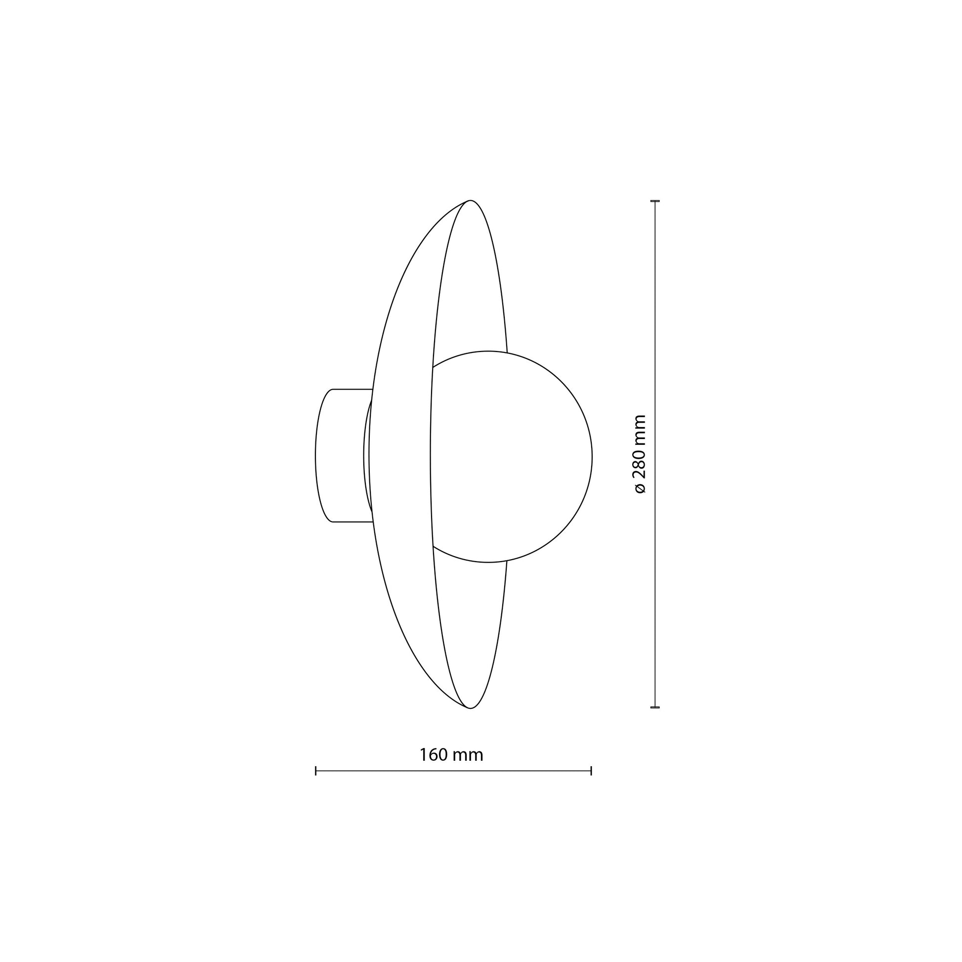Sienas lampa Slate 280 × 280 × 160 mm sabia - N1 Home