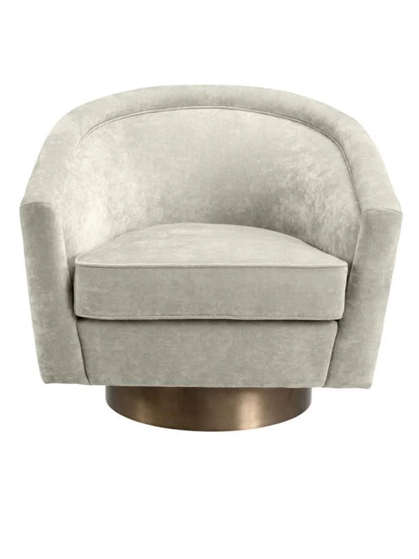 Krēsls Catene Eichholtz 80/80/76 cm Clarck sand | matte gold finish swivel base