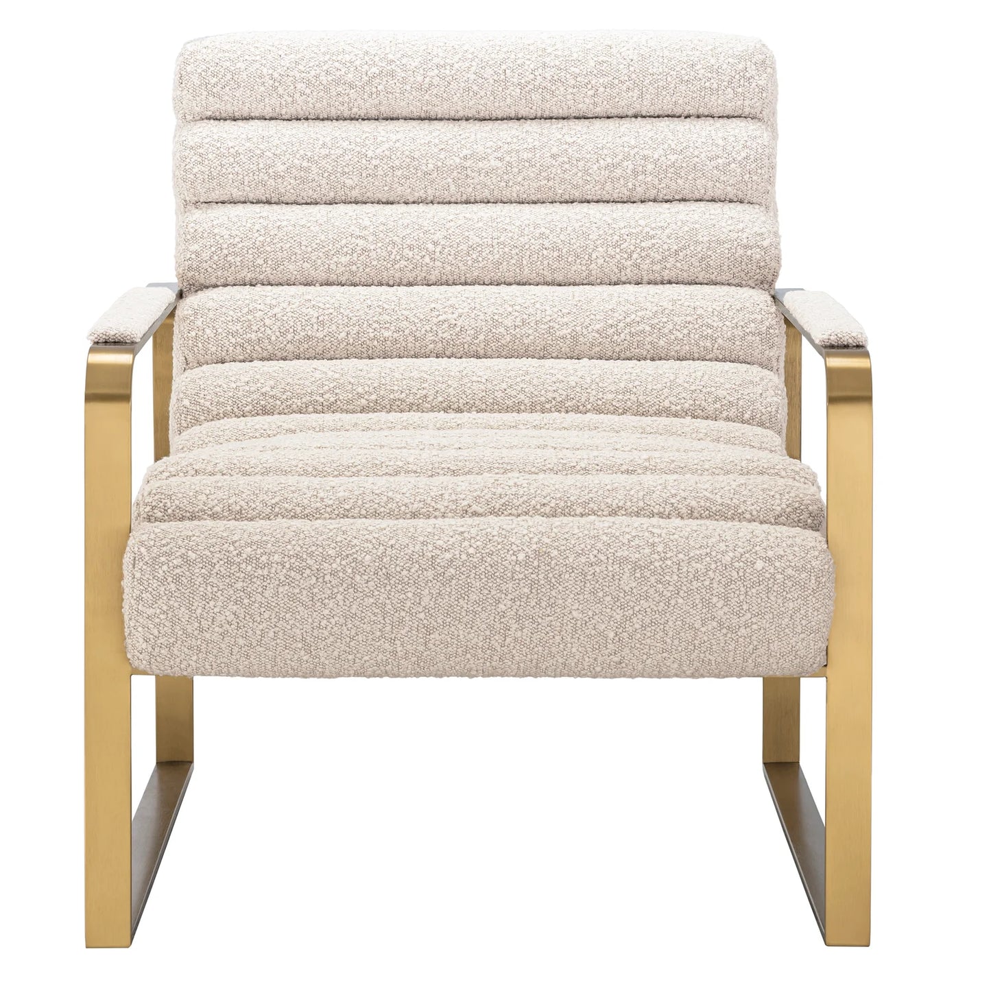 Krēsls Olsen Eichholtz 68.5/88/77 cm Brushed brass finish | bouclé cream