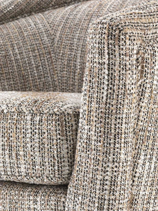 Krēsls Catene Eichholtz 80/80/76 cm Mademoiselle beige | matte gold finish swivel base