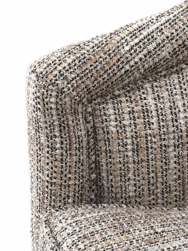 Krēsls Catene Eichholtz 80/80/76 cm Mademoiselle beige | matte gold finish swivel base