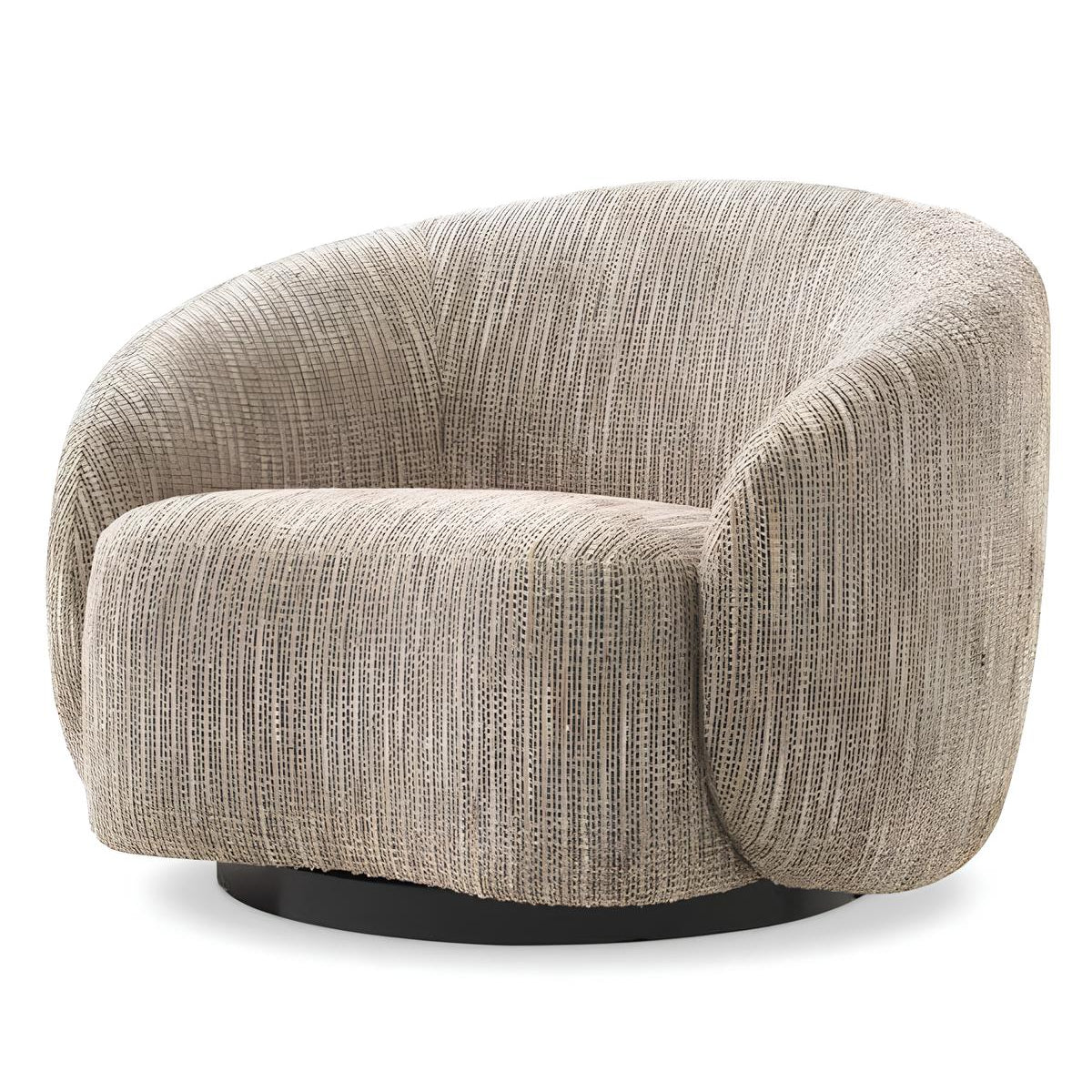 Krēsls Amore Eichholtz 97/91/74 cm Mademoiselle beige | black swivel base