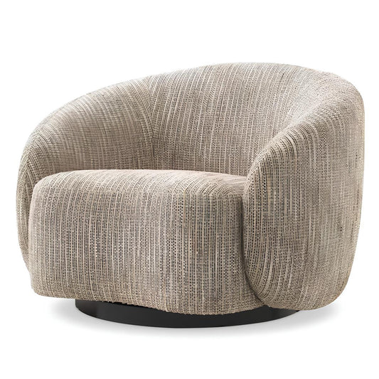 Krēsls Amore Eichholtz 97/91/74 cm Mademoiselle beige | black swivel base