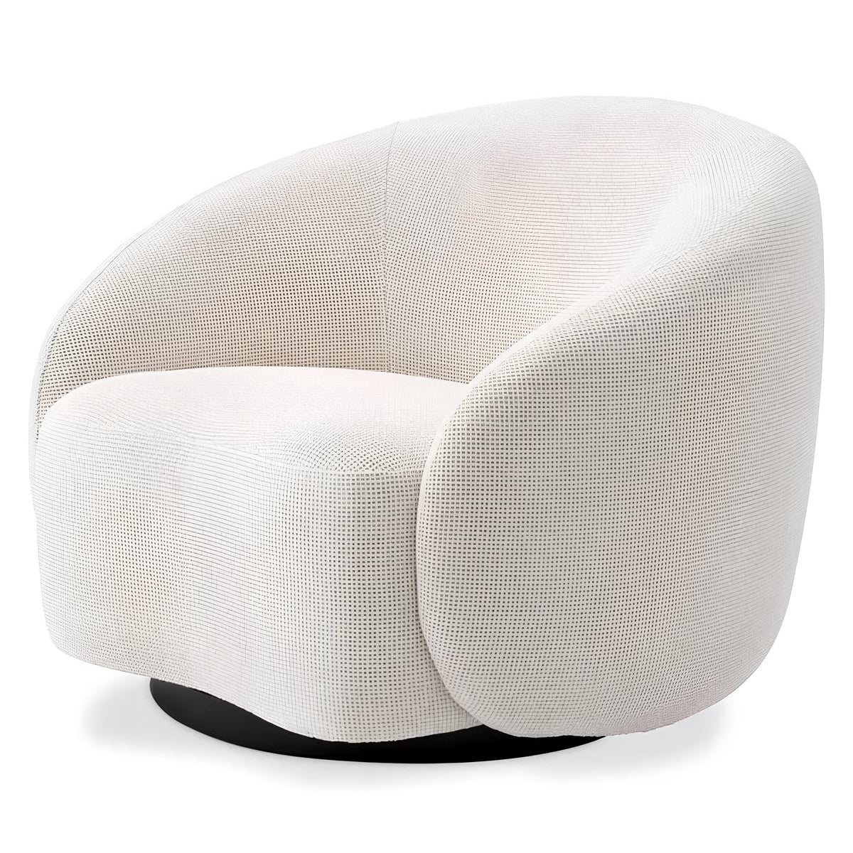 Krēsls Amore Eichholtz 97/91/74 cm Lyssa off-white | black swivel base