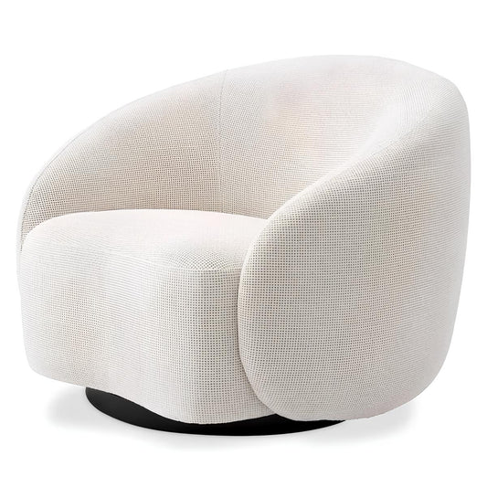 Krēsls Amore Eichholtz 97/91/74 cm Lyssa off-white | black swivel base