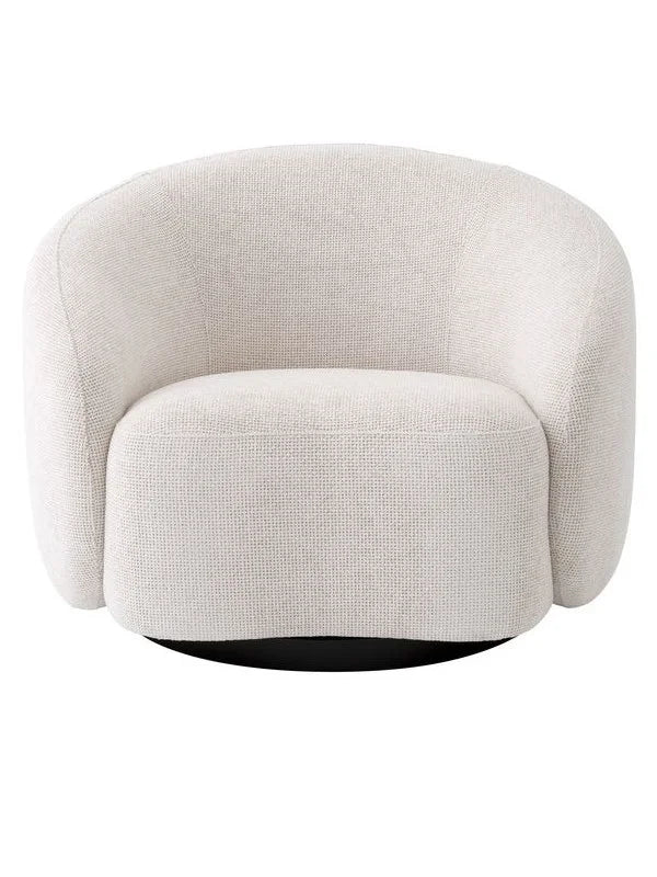 Krēsls Amore Eichholtz 97/91/74 cm Lyssa off-white | black swivel base