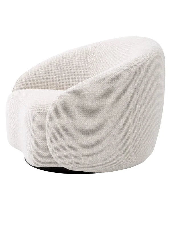 Krēsls Amore Eichholtz 97/91/74 cm Lyssa off-white | black swivel base