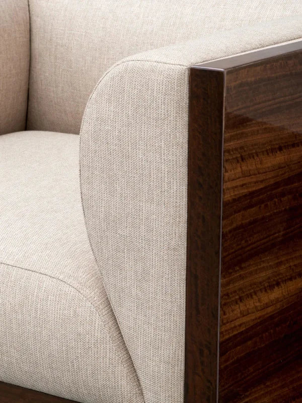 Krēsls Sebastian Eichholtz 105/91/72 cm High gloss eucalyptus veneer | loki natural | swivel base