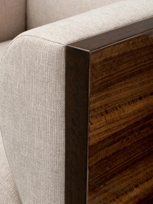Krēsls Sebastian Eichholtz 105/91/72 cm High gloss eucalyptus veneer | loki natural | swivel base