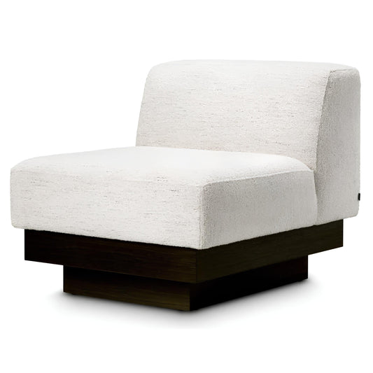 Krēsls Bastion Eichholtz 80/98/77,5 cm Seashell off-white | charcoal veneer base