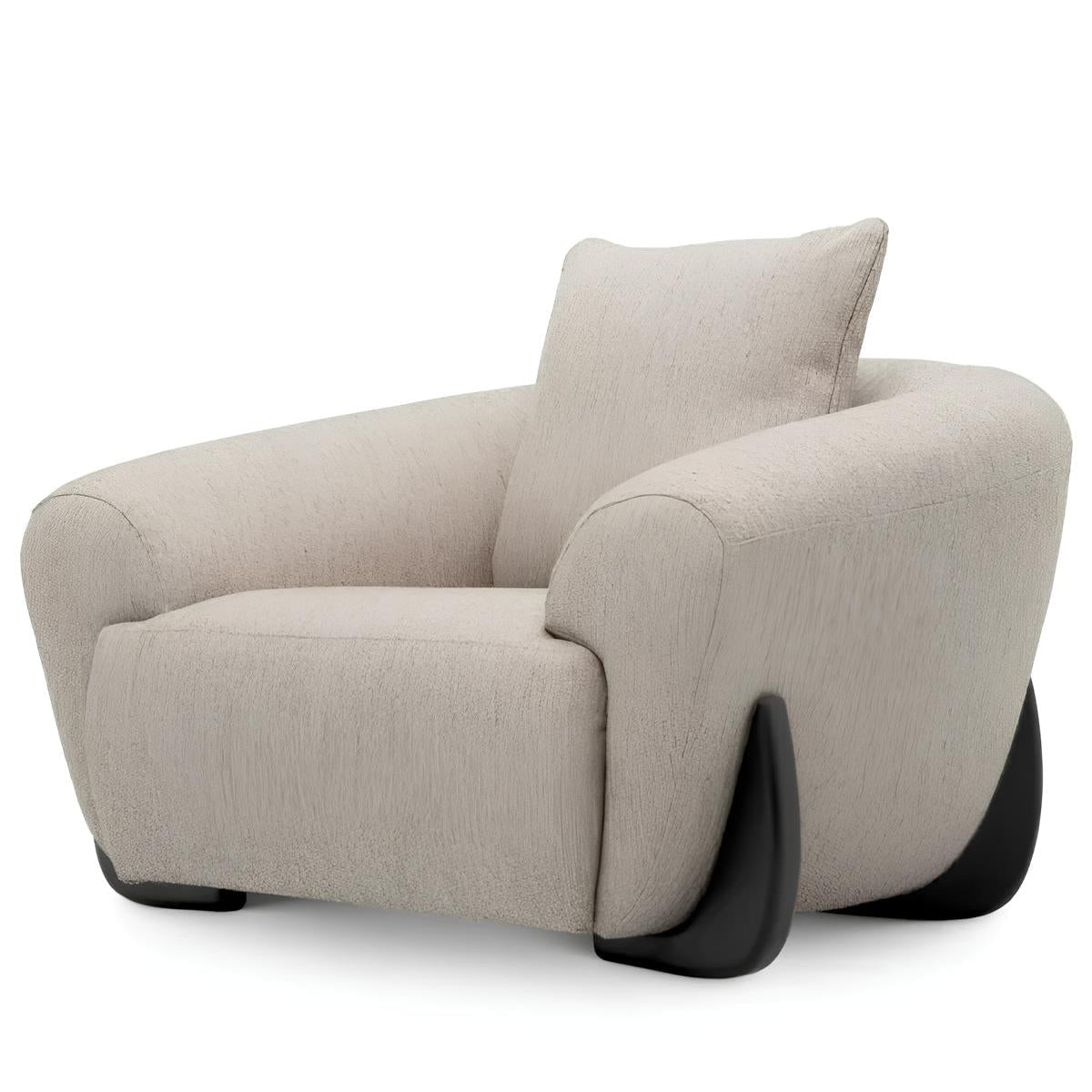 Krēsls Siderno Eichholtz 126/106/73 cm Splendor light grey | black feet - N1 Home