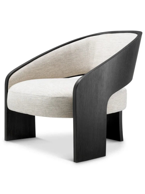 Krēsls Zephira Eichholtz 76/80/73 cm Charcoal grey oak veneer | durini natural - N1 Home