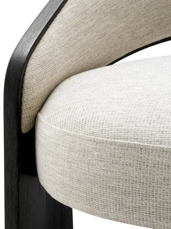 Krēsls Zephira Eichholtz 76/80/73 cm Charcoal grey oak veneer | durini natural - N1 Home