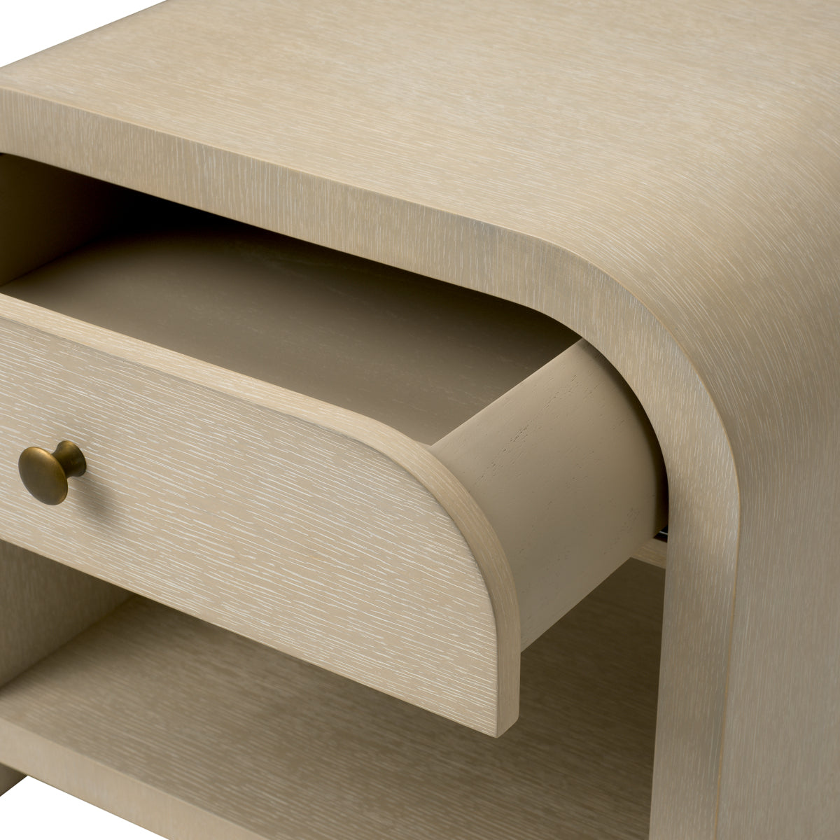 Naktsskapis Rhodes Eichholtz 60/46/55 cm Washed oak veneer/bronze finish