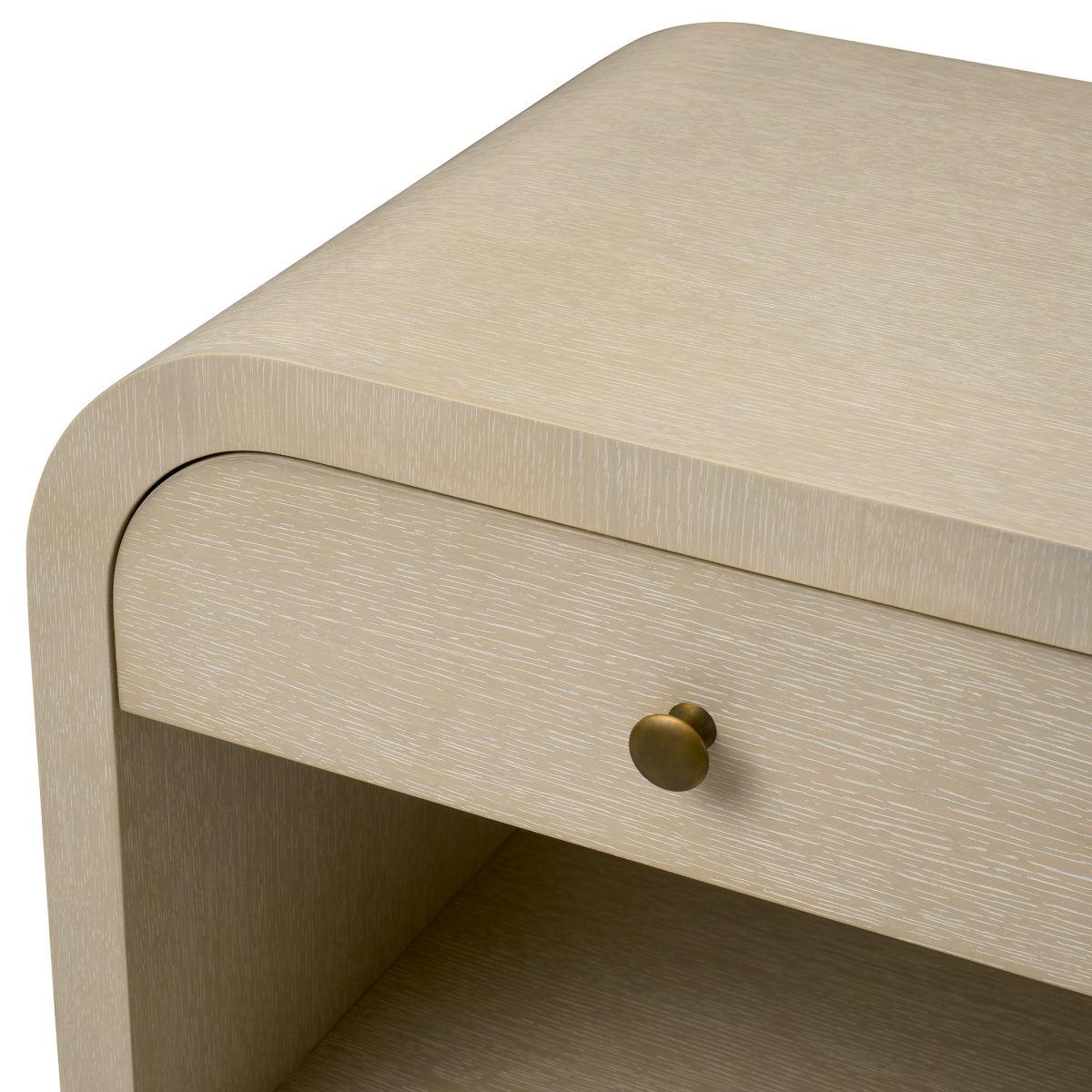 Naktsskapis Rhodes Eichholtz 60/46/55 cm Washed oak veneer/bronze finish