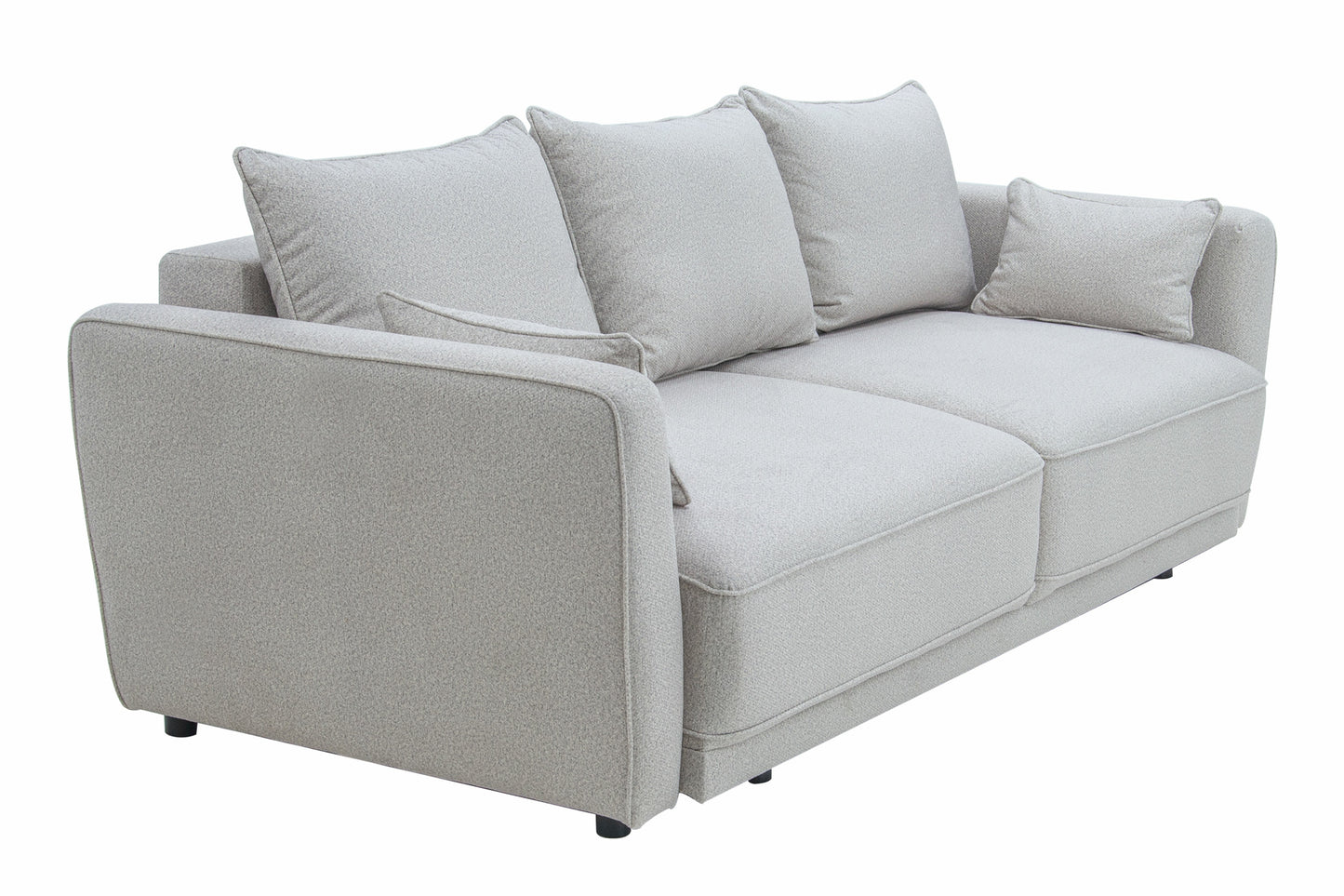 Dīvans Andi 238/104/ 76 - 90 cm gaišī pelēks - N1 Home