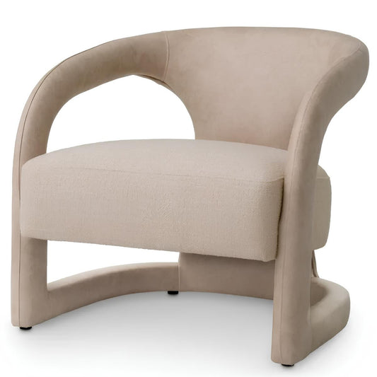 Krēsls Voletta Eichholtz 75/78/73 cm Valente beige faux leather | renato ecru