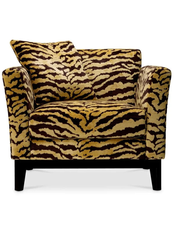 Krēsls Flux Eichholtz 91/90/78,5 cm  Tigris brown | black frame - N1 Home