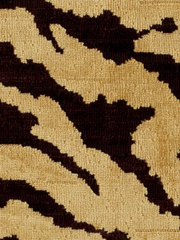 Krēsls Catene Eichholtz 80/80/76 cm Tigris brown | brushed brass finish swivel base