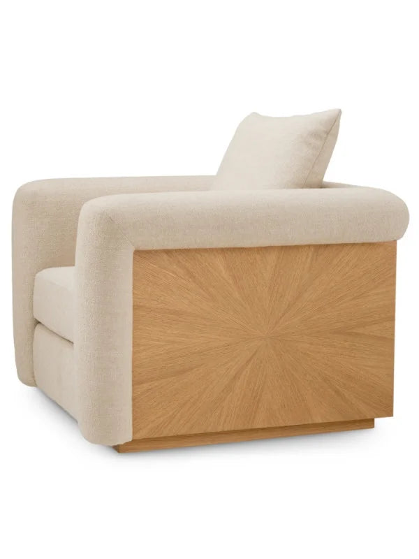 Krēsls Amadeo Eichholtz 101/102/95 cm Natural oak veneer | renato ecru - N1 Home