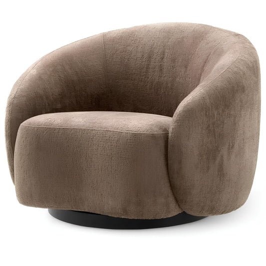 Krēsls Amore Eichholtz 97/91/74 cm Avelin brown | black swivel base