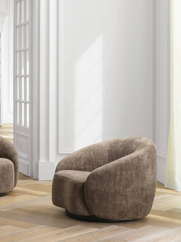 Krēsls Amore Eichholtz 97/91/74 cm Avelin brown | black swivel base