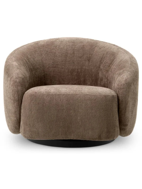 Krēsls Amore Eichholtz 97/91/74 cm Avelin brown | black swivel base