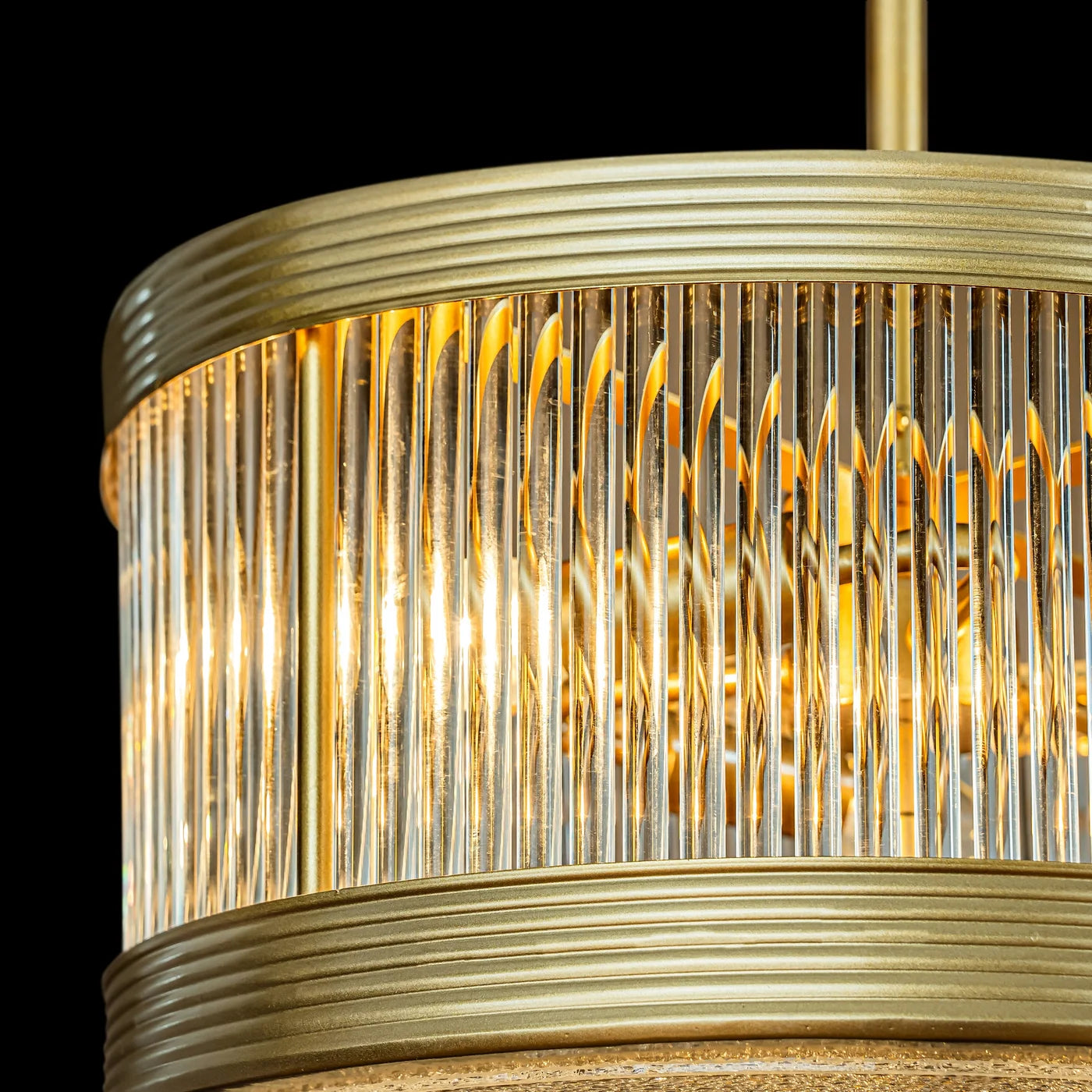 Lustra Kyl dekorēta ar stikla akcentiem, 40 x 109 cm, zelts - N1 Home