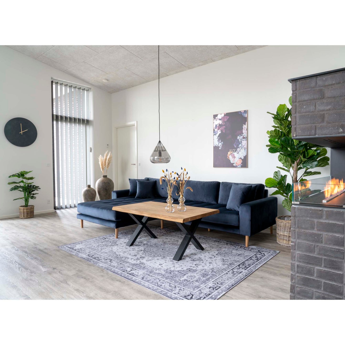 Dīvāns Lounge Lito 290/170/76 cm zils