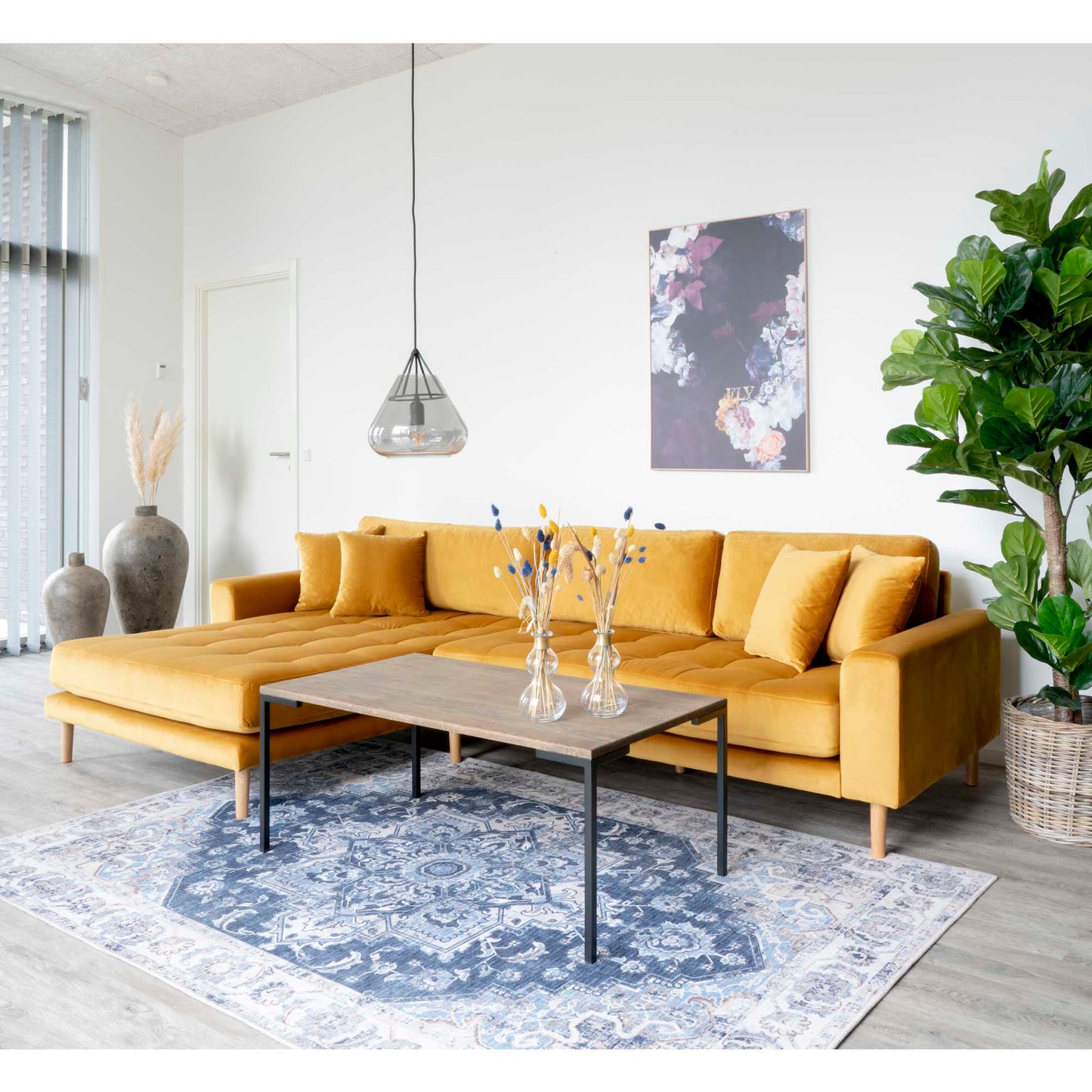 Dīvāns Lounge Lito 290/170/76 cm sinepes