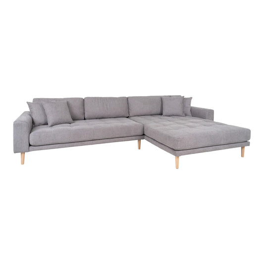 Dīvāns Lounge Lito 290/170/76 cm gaiši pelēks