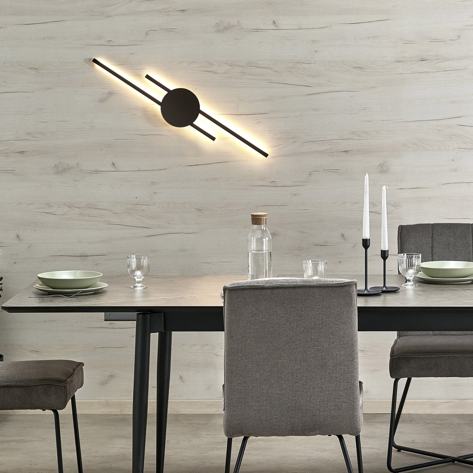 Sienas lampa Java 170 × 50 × 860 mm melns - N1 Home