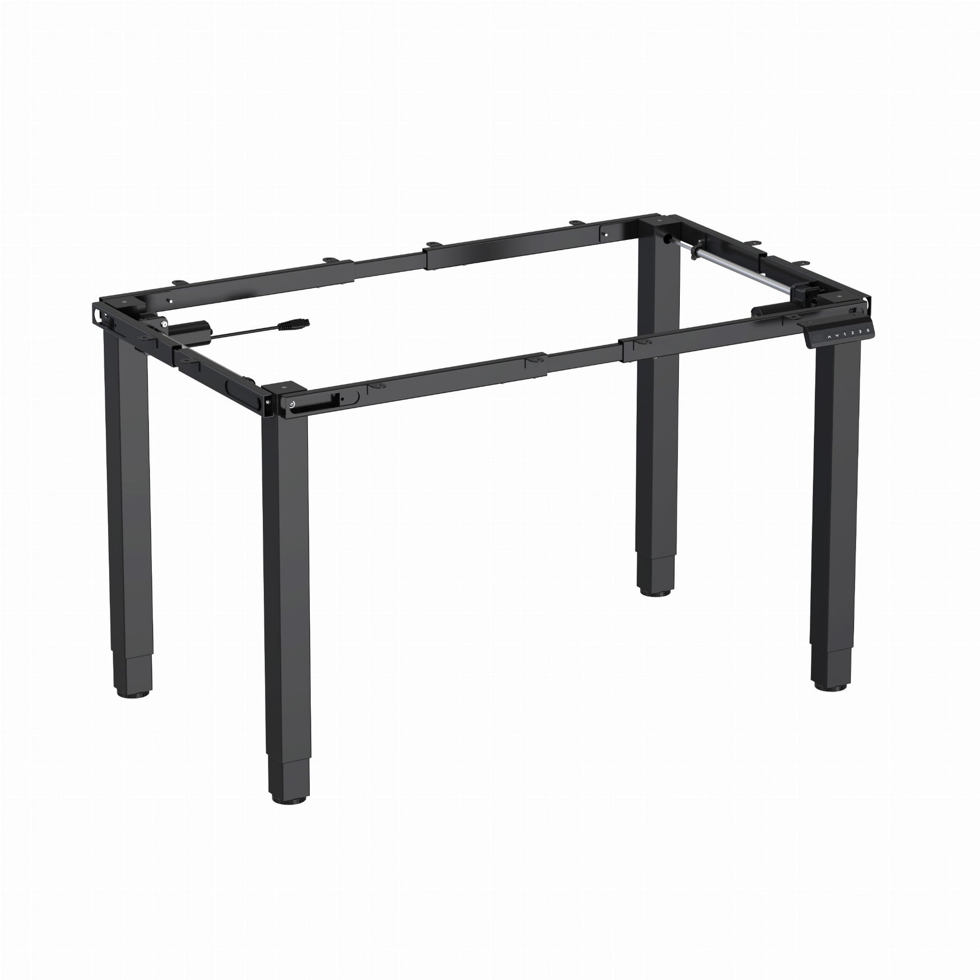 Divu dzinēju elektriski regulējams galda rāmis Flo Pro 100-170/120-200 cm melns - N1 Home