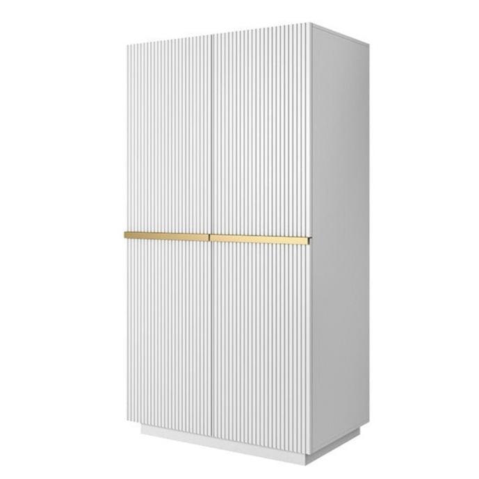 Skapis AUSTIN ar atvilktņas zelta 100/207/62 balts - N1 Home