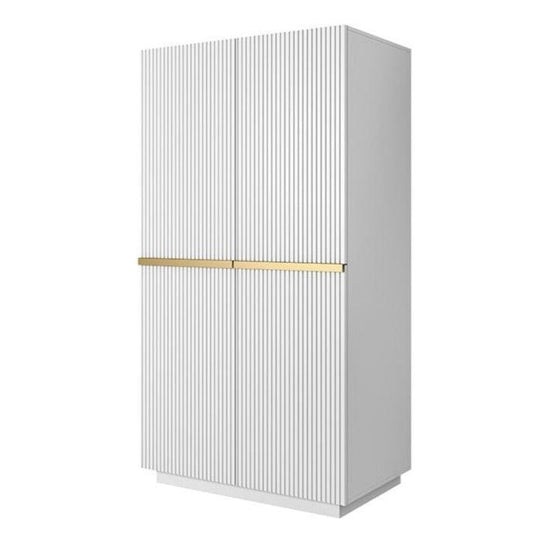 Skapis AUSTIN ar atvilktņas zelta 100/207/62 balts - N1 Home