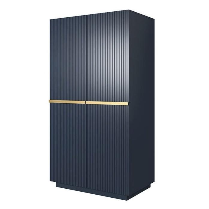 Skapis AUSTIN ar atvilktņas zelta 100/207/62 zils - N1 Home