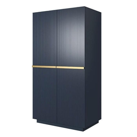 Skapis AUSTIN ar atvilktņas zelta 100/207/62 zils - N1 Home