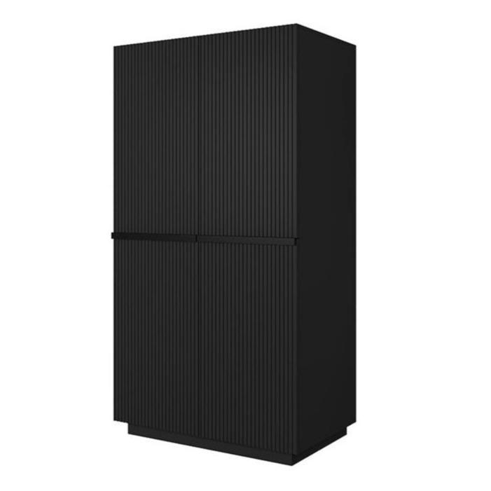 Skapis AUSTIN ar atvilktņas melns 100/207/62 melns - N1 Home