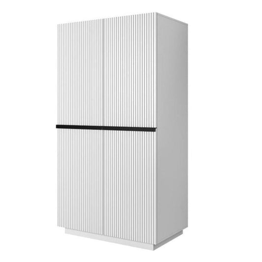 Skapis AUSTIN ar atvilktņas melns 100/207/62 balts - N1 Home