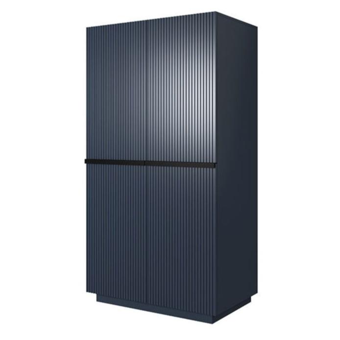 Skapis AUSTIN ar atvilktņas melns 100/207/62 zils - N1 Home