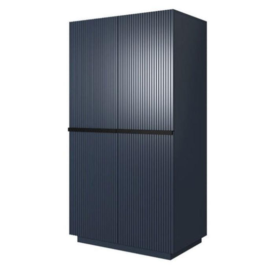 Skapis AUSTIN ar atvilktņas melns 100/207/62 zils - N1 Home