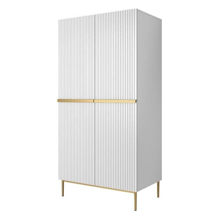 Skapis AUSTIN ar atvilktņas zelta 100/220/62 balts - N1 Home