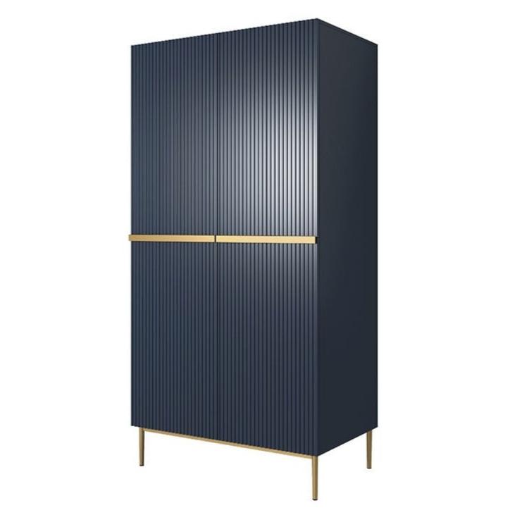 Skapis AUSTIN ar atvilktņas zelta 100/220/62 zils - N1 Home