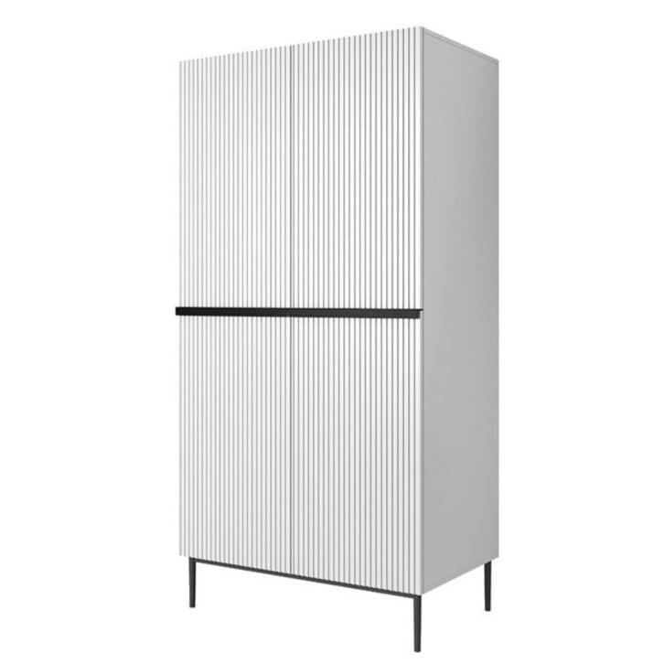 Skapis AUSTIN ar atvilktņas melns 100/220/62 balts - N1 Home