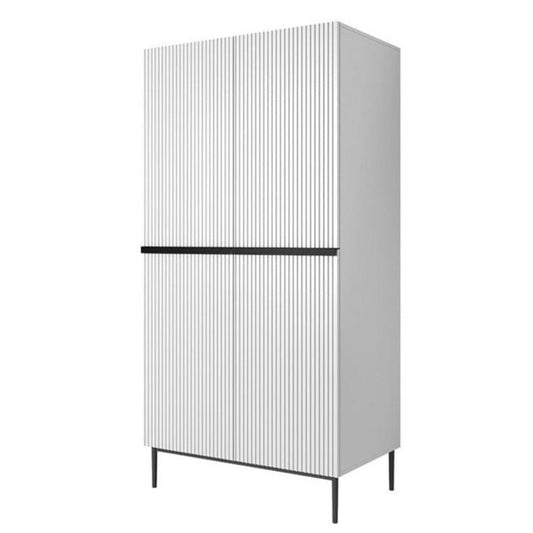 Skapis AUSTIN ar atvilktņas melns 100/220/62 balts - N1 Home